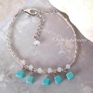 風にゆられて♪ブレスレット ミルキー