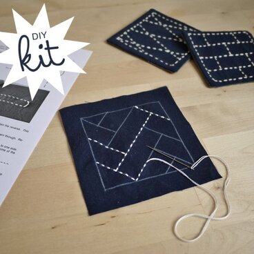 DIY Sashiko Kit Coaster Set