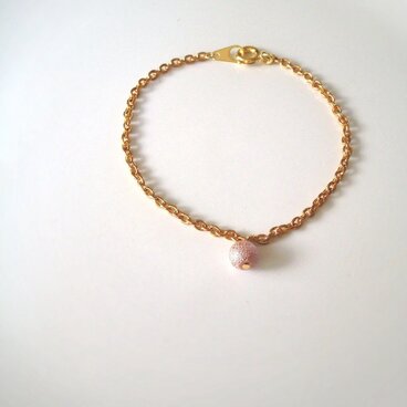 ピンクシュガーパール ブレスレット