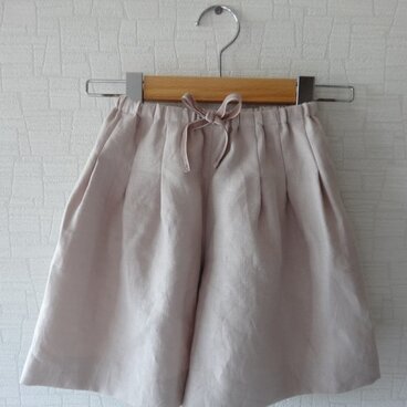 ガールズ ボリュームキュロット スモーキーピンク