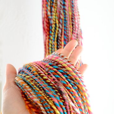 50g/合太｜セイレンの歌声響く湖｜キッドモヘア混｜手紡ぎ糸