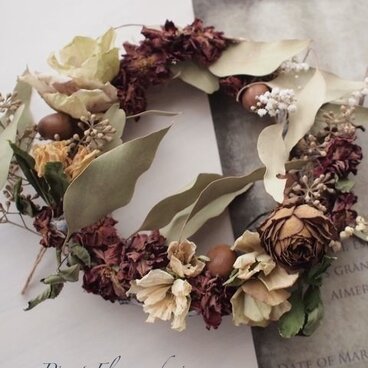 antique ｜ローズ×クリスマスローズリース