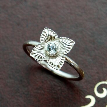 Fiore - リング 9号(アクアマリン) fio-r03aq