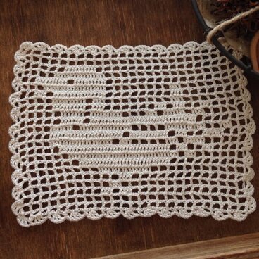 レース編みドイリー bird キナリ