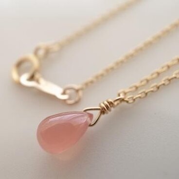 インカローズの一粒ネックレス