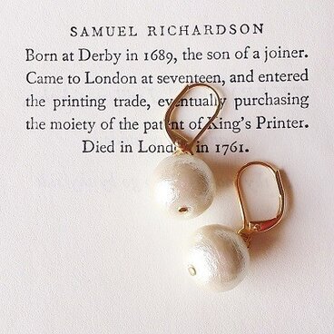 １２ｍｍコットンパール1粒ピアス　イヤリング