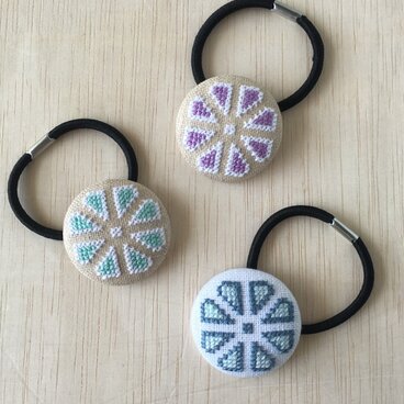 WAGIRIヘアゴム　クロスステッチ