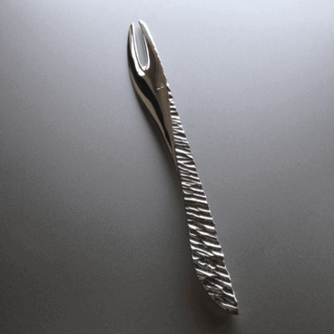 銀のミニフォーク　さざなみ