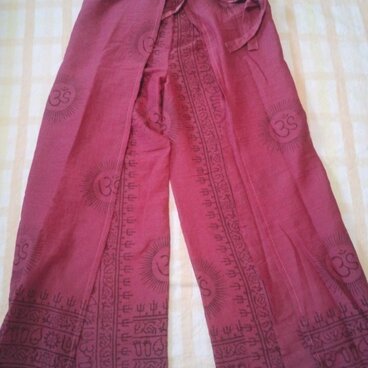 インド伝統ラムナミのラップパンツ　赤