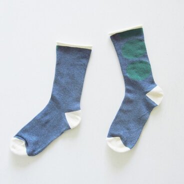 ふんわりくつした　みずうみ　ブルーグリーン