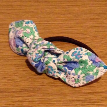 Reon ヘアゴム リバティ帆布ブルー