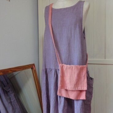 〈草木染め〉ナナメ掛けお散歩バッグ②