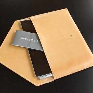 サーフェスプロ３用　本革ケース（手縫い）