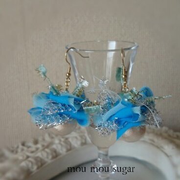 Ф16mmコットンパールピアス③