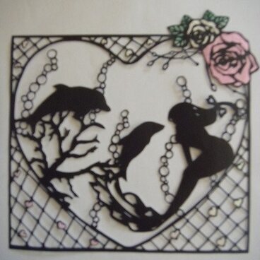 メルヘン切り絵：マーメイド