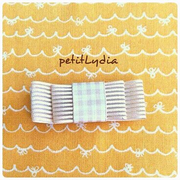 ベビー＆キッズヘアピン　大人なリボン　woolly color