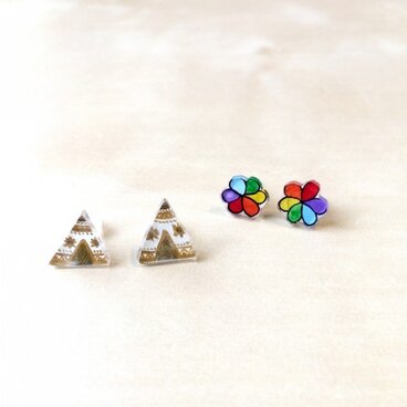テント＆スピナー ピアスセット