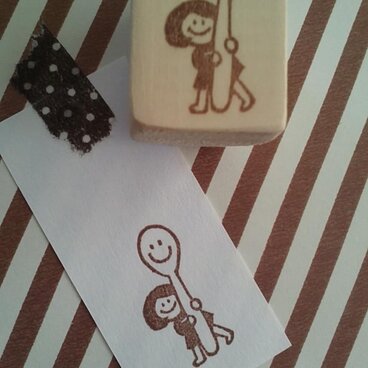 消しゴムはんこ   美味しいものどこかな～*