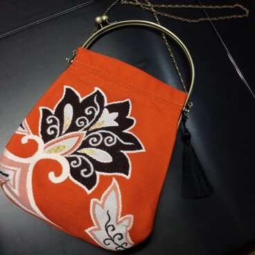 ベンリー金口バッグ 照柿