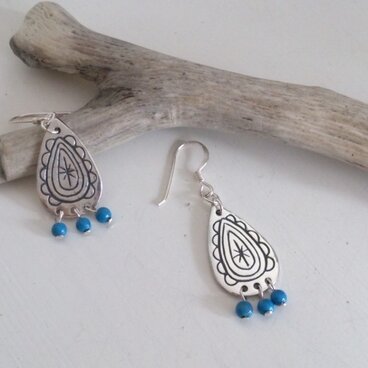 ターコイズピアス　#002