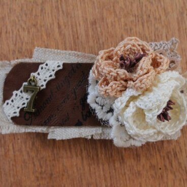 お花と葉っぱのクロッシェバレッタ