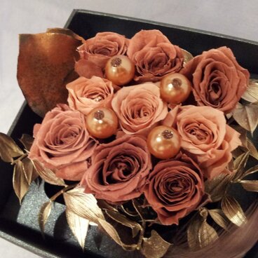 プリザーブドフラワー（BOX茶）