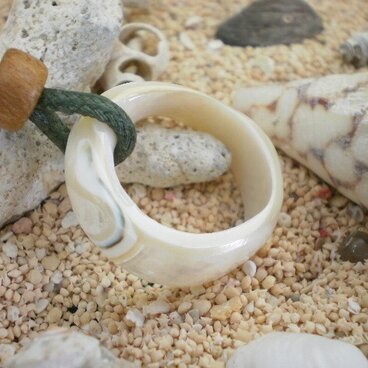 ③夜光貝のリング　アクセパーツとしてお好きなように