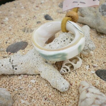 ⑦夜光貝のリング　アクセパーツとしてお好きなように
