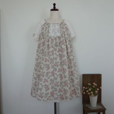 ピンタック配色定番ワンピース♪