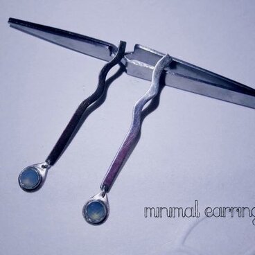 Earrings with Chalcedony Blue