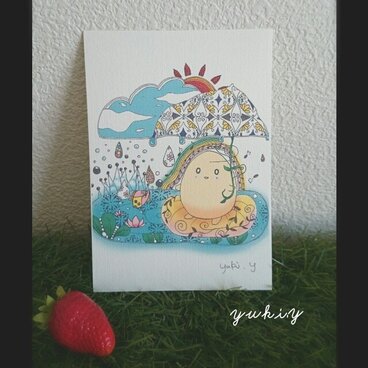 たまごちゃんイラストポストカード2枚セット