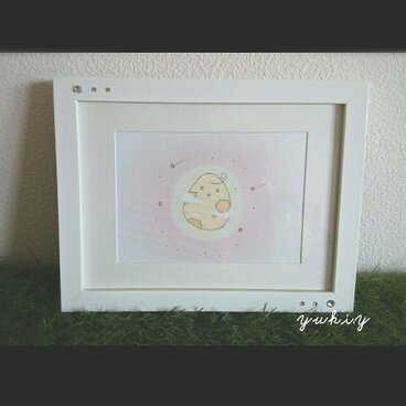 「たまごのほし」額入りイラスト
