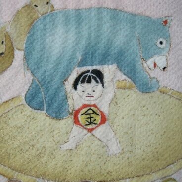 金太郎手描き 京友禅染め絵のみ