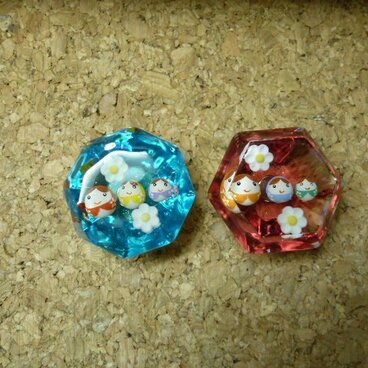 マトリョーシカのキラキラマグネット