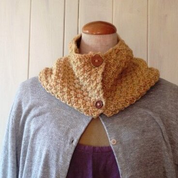 〈草木染め〉ネックウォーマー(マルチカラー＊ウール)