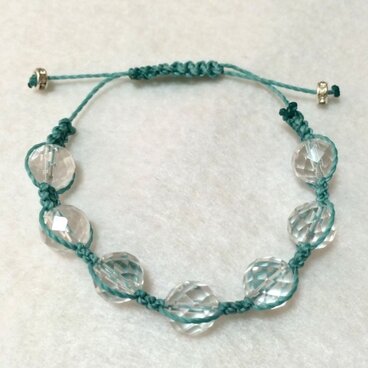 水晶 パワーストーン ブレスレット（グリーン）