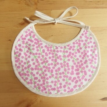 ミモザ柄のプチスタイ/ピンク