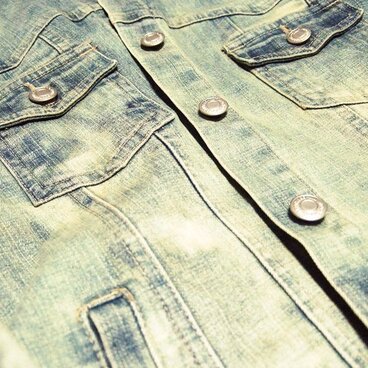 Gジャン ユーズドにダメージ加工　アンティークピン