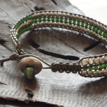 ルースビーズのブレスレット(miniポーチ付き)