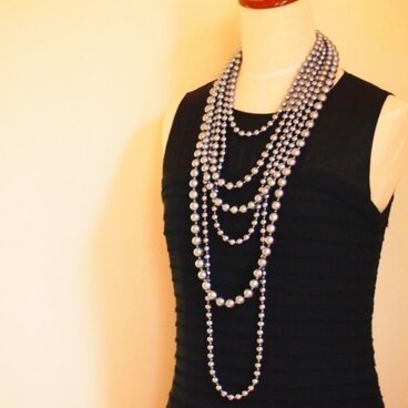 ６連 cotton pearl necklace