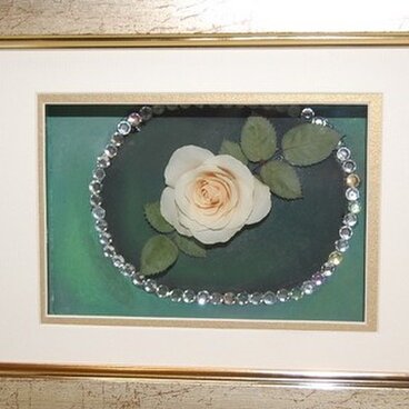 薔薇のレカンフラワー　一厘の薔薇