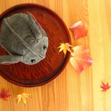 うさぎまんじゅうポーチ　 霜月