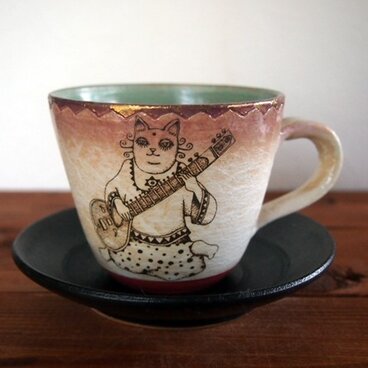 アルケミストのカップ＆ソーサー（シタール奏者と占星術師）