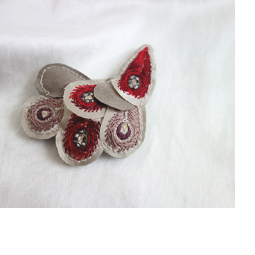 羽根２WAYブローチ　大