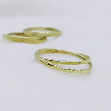 繊細リング（２連・真鍮×２）