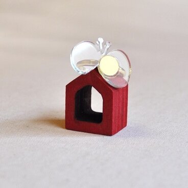 スケルトン蝶々ゆびわ