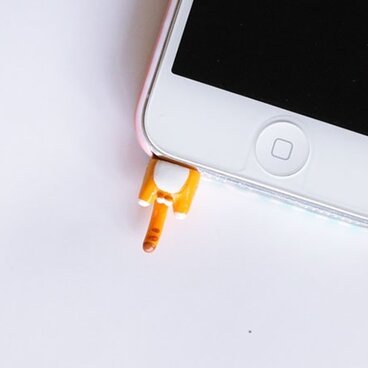 ネコ下半身イヤホンジャック　【トラ】