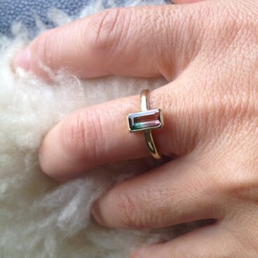 パーチカラードトルマリンリング