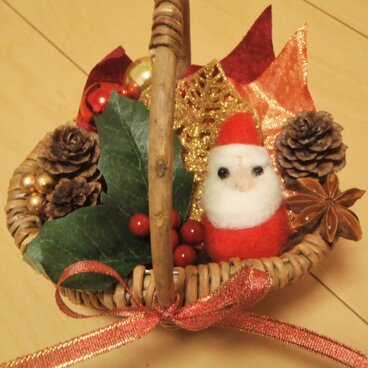 いっぱい詰め込み☆ミニクリスマス籠