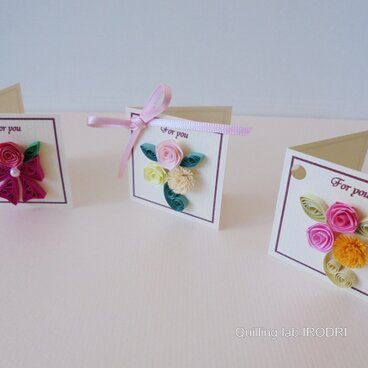 ちいさなちいさなメッセージカード　ローズ3枚セット